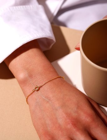 Design Letters Ruth Anchor Charm Lock Bracelet, Gold Plated - Gold - ONE SIZE