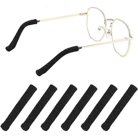 5 Paris Anti-skli Elastisk Komfort Brilleinnfatning Stoff Briller Øregrep Myke og Godt Tilpassede Briller Ørepute Strikkede Briller Øre