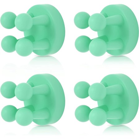 4 stk Silikon Tannbørsteholder (Grønn) Multifunksjonskrok Vann