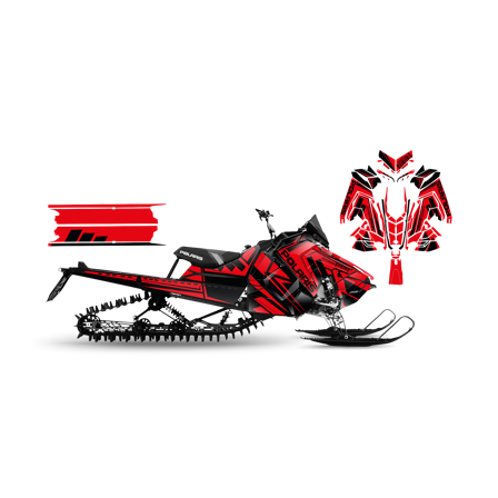 Dekalkit SweTown Neo Race Röd - Polaris Axys 800 SKS 146 2018-2020