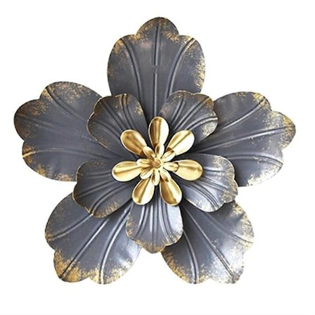 Metall Blomst Veggkunst Dekor, Rustikk Moderne Blomsterskulptur