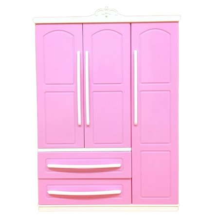 Dukkeskab Tøjarrangør Mini Prinsesse Møbler Garderobe Ornamenter Dukkehus Garderobe Legetøjstilbehør