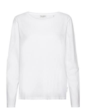 T-Shirts Long Sleeve T-shirts & Tops Long-sleeved Hvit Marc O'Polo*Betinget Tilbud