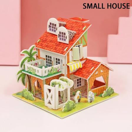 3D Papirpuslesel Montessori Miniaturehuse Sjove Papkasse Konstruktionsmodeller Til Børn Håndlavede Uddannelsesmæssige Legetøj Small House