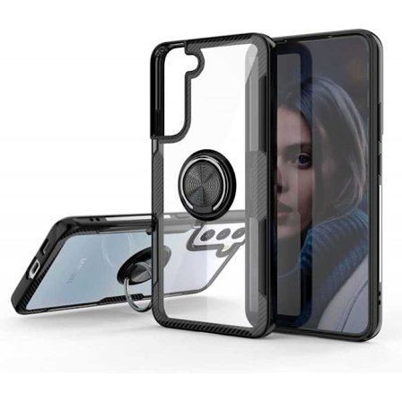 Samsung S21 FE Käytännöllinen iskunkestävä kotelo rengaspidikkeellä V4