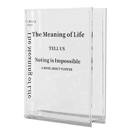 Bog Blomstervase parent Blomstervase i Klar Bogformet Æstetisk Blomsterpotte Akryl Plantevase