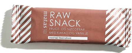 Matas Striber Raw Snackbar Kakao & Vanilje 45 g, Helse & Madvarer, Snacks, Barer
