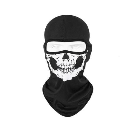 Balaklava Med Dödskalle Svart