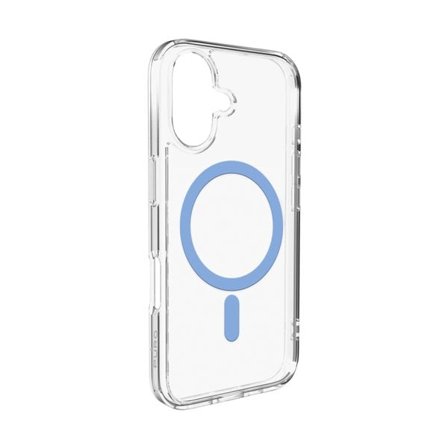 Puro Lite Mag TPU+PC Fodral Kompatibel med MagSafe för iPhone 17 - Transparent med blå ring
