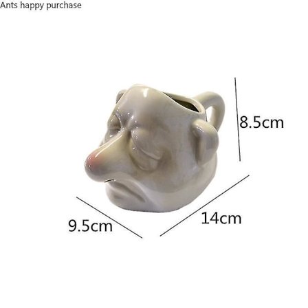 Keramisk äggvita separator kreativ snor man filter näsa äggvita äggula filter köksredskap äggdelare dekoration prydnad