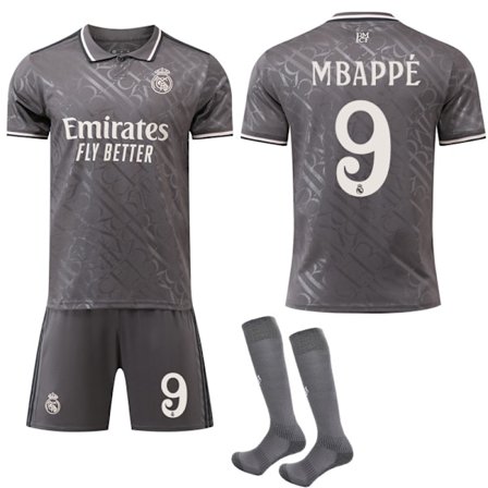 Real Madrid vieras pelipaita harmaa 2024-2025, sukat, lapsille ja aikuisille