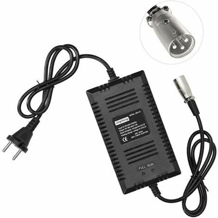 Smart lader for elsykkel og sparkesykkel, 36V XLR-kontakt (type A)