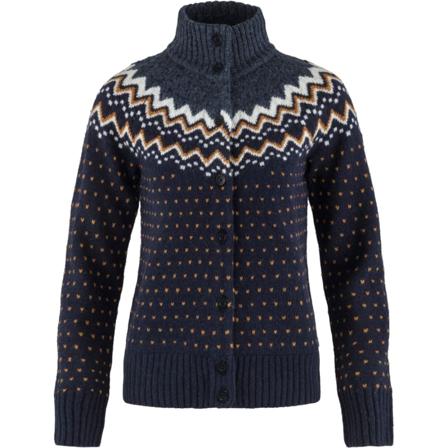 Fjällräven Women's Övik Knit Cardigan Women long-sleeved sweaters Blue XL