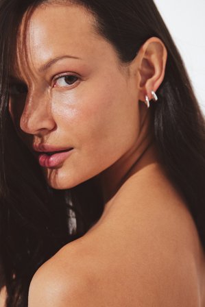 NA-KD Lot de 2 paires de créoles en plaqué argent - Bijoux - Argent - One Size