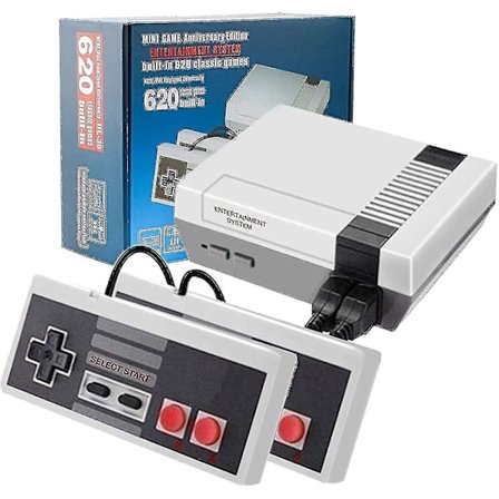 Klassisk Spelkonsol med 620 Inbyggda Spel och AV-utgång