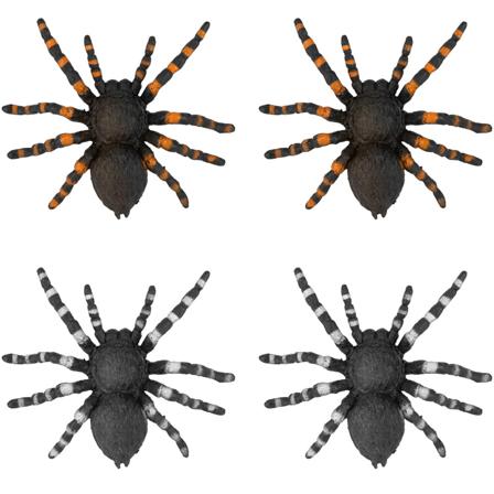 Halloweendekoration Spindlar 4-pack