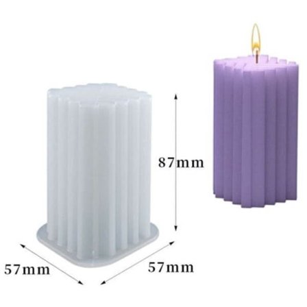 DIY Silikon Lysform Ribbet Firkantet Stearinlys—pa