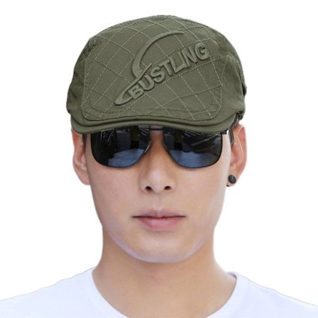 Basker Hatt Cabbie Flat Cap ARMY GREEN