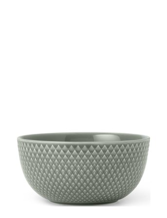Lyngby Porcelæn Rhombe Earth Skål Ø13 Cm Moss - Green - 50 CL