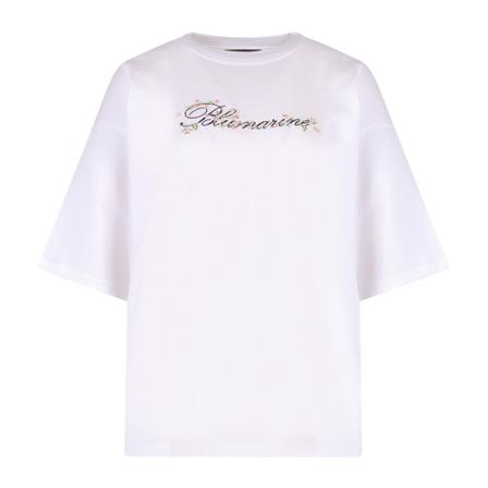 Blumarine T-Shirt 2T017A Hvid, Dame T-shirts