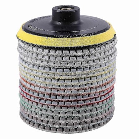 16-delars diamantpoleringsdynor-set 4 tum 100 mm våt/torr för granitsten betong marmorpolering U