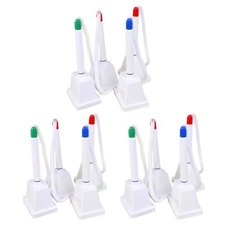 12 stykker Counter Service Pen Signatur Pen Glat Neutral Pen Desktop Pen med Base til Bank Skriveborde Hotel Bryllup