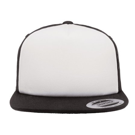 Flexfit By Yupoong Foam Trucker Cap Med Vit Front En Storlek B