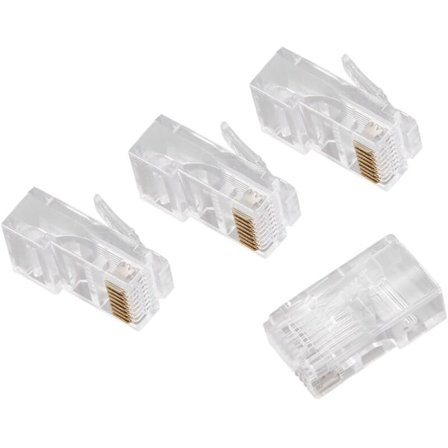 RJ45-kontakt CAT5E Modulärt Ethernet-kabel 8P8C RJ45-ändar Ethernet-kabel Crimp-kontakter UTP Nätverksuttag 30U