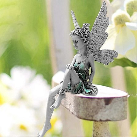 Alvefigur Hagefeer og Alvefigurer Dekor, Sittende Alv Hagedekorasjon Figurer