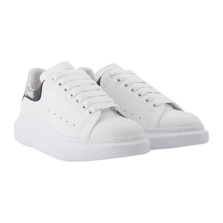 Alexander McQueen Oversized Sneakers in Leather Hvid, Herre, Størrelse: 40 EU
