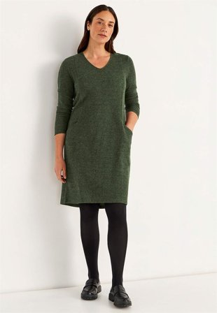 Cellbes of Sweden - Supermjuk klänning med fickor Beata - grönmelange - för damer - 62/64