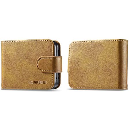 LC.IMEEKE Plånboksfodral Samsung Galaxy Z Flip 7 FE Cognac
