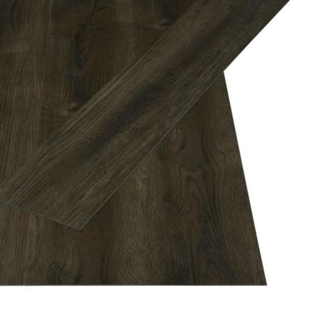 Vidaxl Självhäftande Golvplankor 4,46 M² 3 Mm Pvc Mörkgrå Brun
