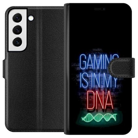 Yhteensopiva Lompakkokotelo Samsung Galaxy S22 5G Viktor Gyökeresin muotokuva vihreässä paidassa, jossa on leijonamotiivi ja intensiivinen vihreä tunn