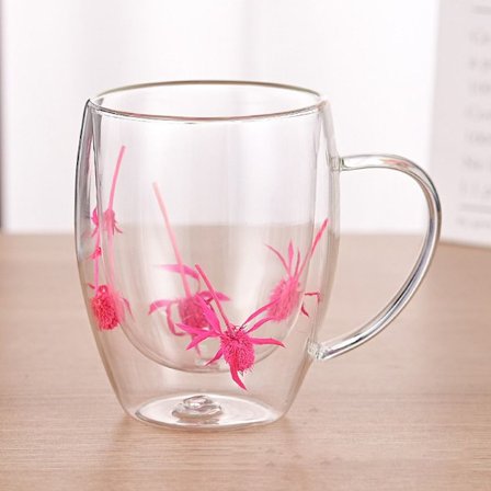Dry Flowers Cup Double Wall Glas Cup #3 350ML