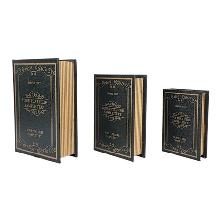 Dekorativ vintage bokformet oppbevaringsboks dekorative bokbokser for kontormodell fotorekvisitt mørkegrønn