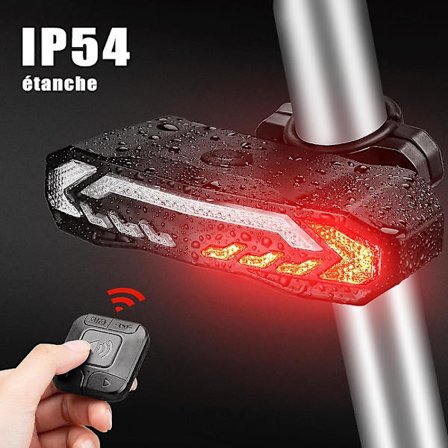 Tyverisikret cykelalarm - Vandtæt USB-opladelig LED-baglygtealarm