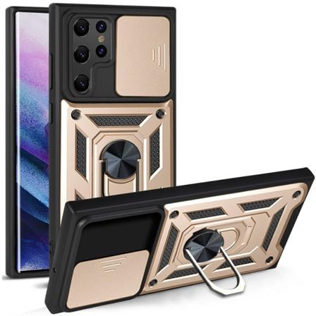 Samsung Galaxy S23 Ultra - Tyylikäs suojakuorirenkaan pidike Guld