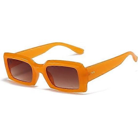 Retro Rektangulære Dame Solbriller 90'er Firkantet Nøgen Tyk Ramme Solbriller Mode Tilbehør