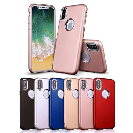 iPhone X/Xs | TPU-Skal Metallknappar - fler färger Rosa