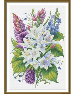 Kirjontapakkaus Taulu Kukkakimppu-Nova Sloboda