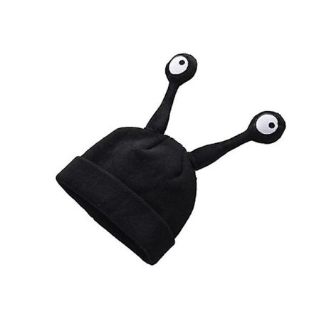 Varm höst vinter nyhet stickad mössa mössa för barn snigel horn insekt tentakel mössa (ljusgrå)