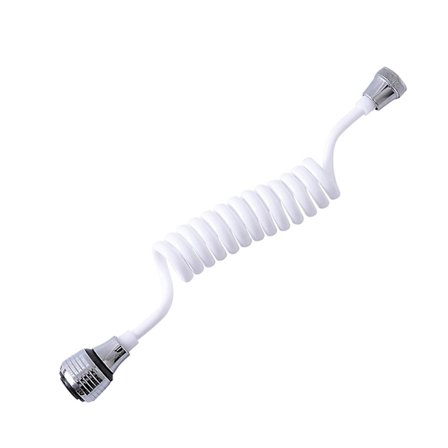 Hem Köksblandare Förlängningsförlängare Lång slang Bärbar Infällbar skummande duschkran Vit