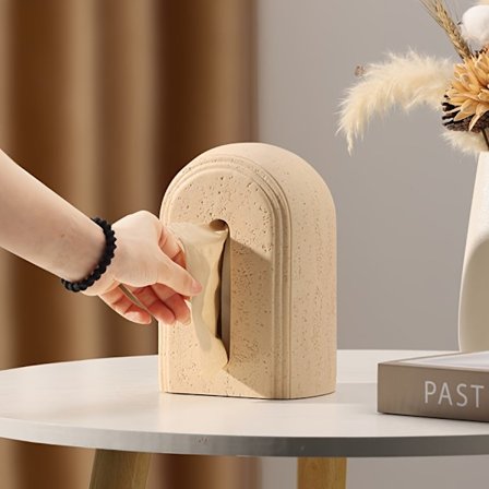 1 lodret servietboks cover, lavet af resin. Resin ansigtsservietboks cover, toiletpapirholder, dekorativt servietboks cover, servietstativ, 