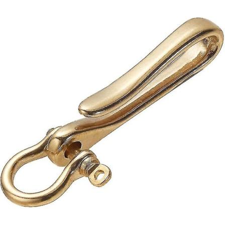 Nøkkelring med beltekrok (gull) (1 stk)