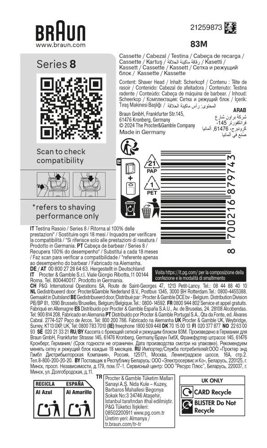 Braun Braun Series 8 ORIGINAL Barberhode-Refill 83M ORIGINALEN fra Braun
