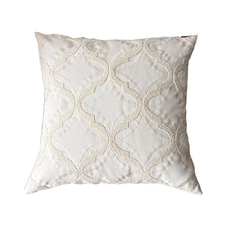 Nordic Cotton Linne Kudde för Case Broderi Geometric Flower Pläd Cushion Co