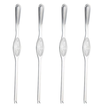 Ruostumattomasta teräksestä valmistettu rapupiikki 4 kpl, rapujen syöntivälineet, ravun saksi, rapuneula, kotitalouksien kala- ja 