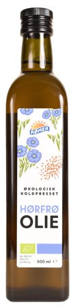 Rømer Hørfrøolie koldpresset Ø 500 ml, Helse & Madvarer, Olier & Eddike, Hørfrøolie