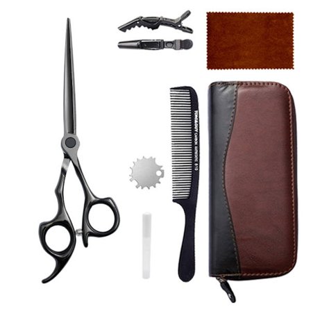 6,5-tommer professionelle frisørsakse sæt – 9CR13 rustfrit stål, ergonomiske sorte salon sakse